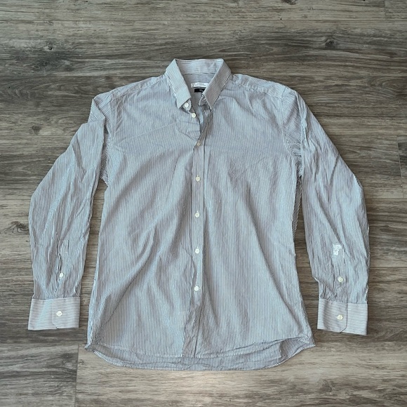 Men's Striped Shirt -  Black and White - Picture 4 of 8